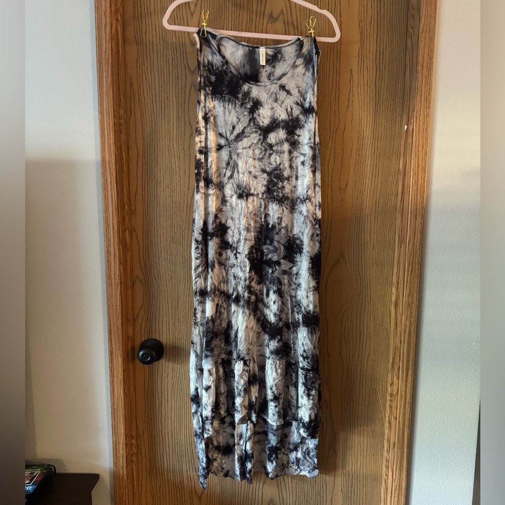 Stylish Asymmetrical Tie-Dye Dress